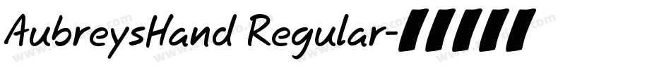 AubreysHand Regular字体转换